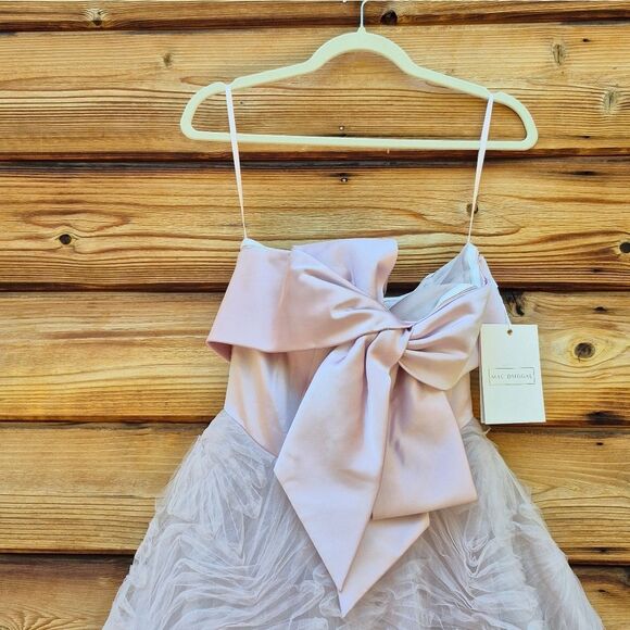 MAC DUGGAL 20584 Strapless Front Bow Knot Tulle Gown Dress - Picture 5 of 14